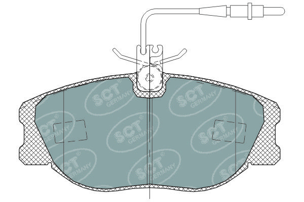 SCT GERMANY Комплект тормозных колодок, дисковый тормоз SP 317 PR